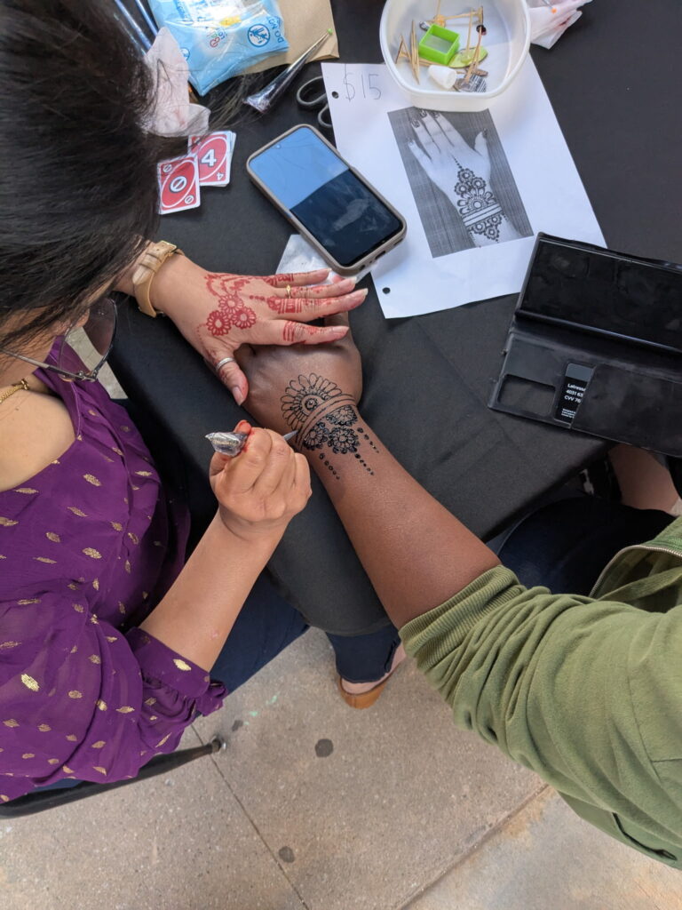 Henna and Jagua temporary body art services at Artzy Henna studio in Mableton Georgia
