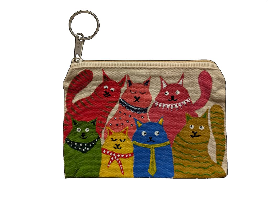 zipper pouch colorful cat