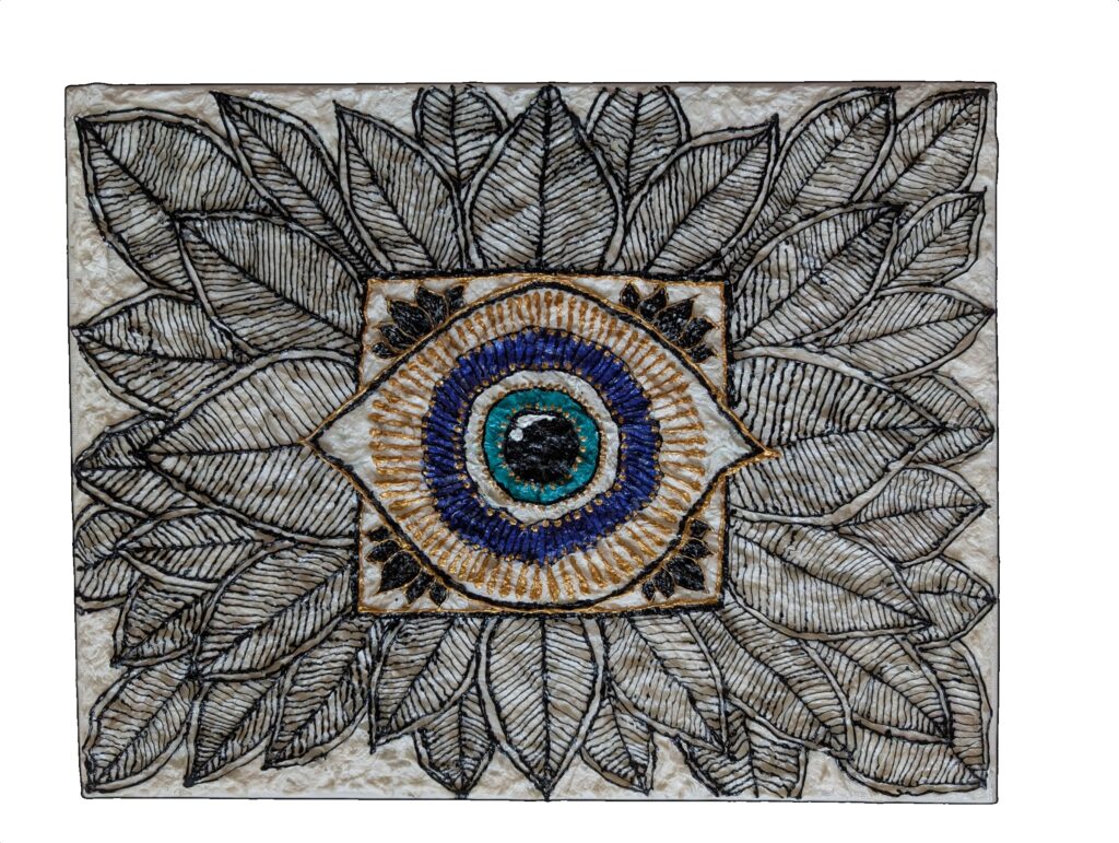 evil eye canvas painting