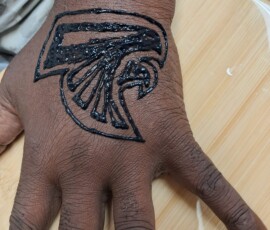 Atlanta Falcon temporary tattoo