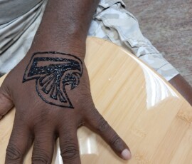Atlanta falcon temporary tattoo