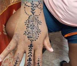Floral henna jagua temporary tattoo